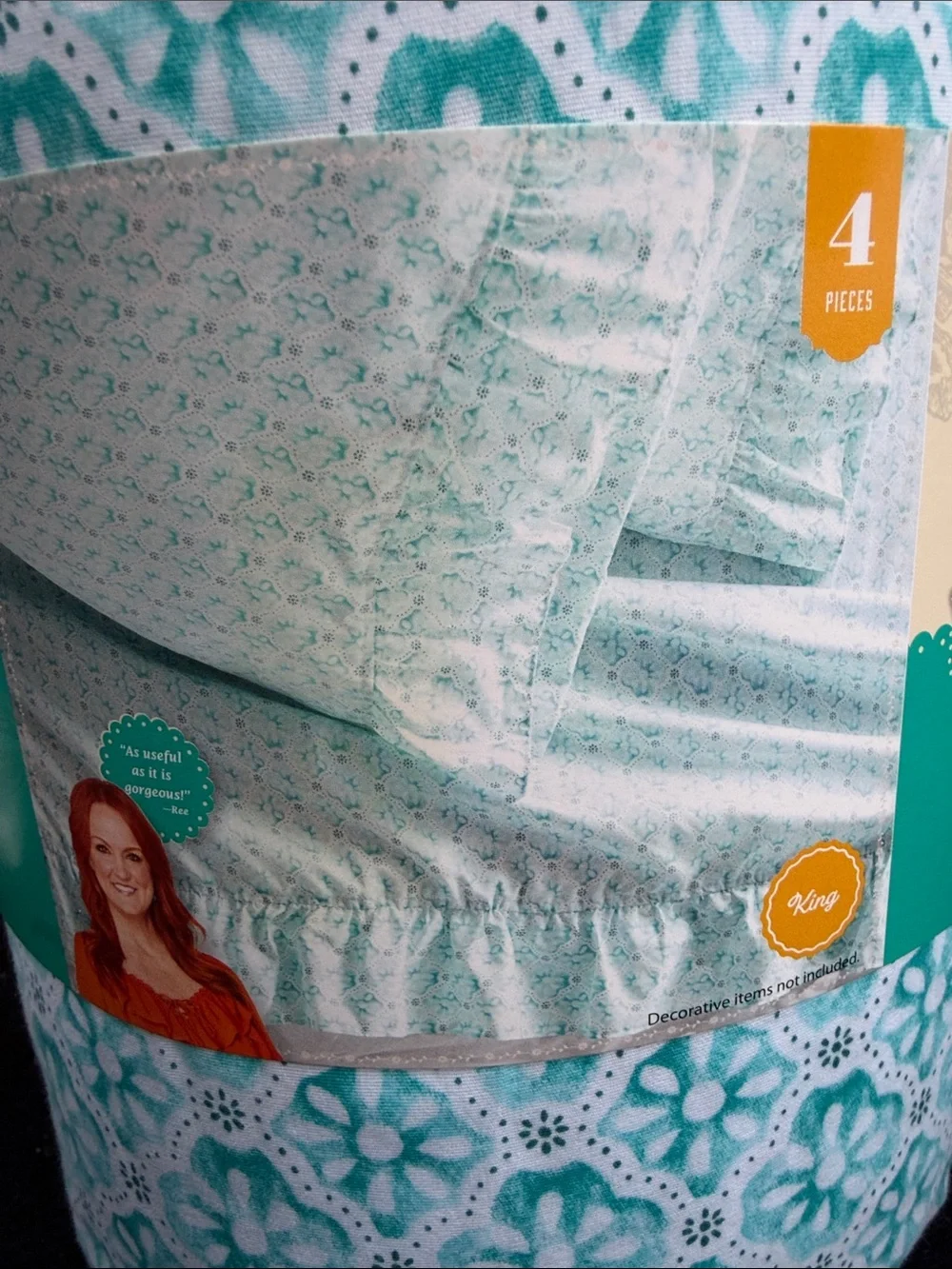 KING The Pioneer Woman Washy Trellis Cotton Percale Sheet Set King Size Sheets